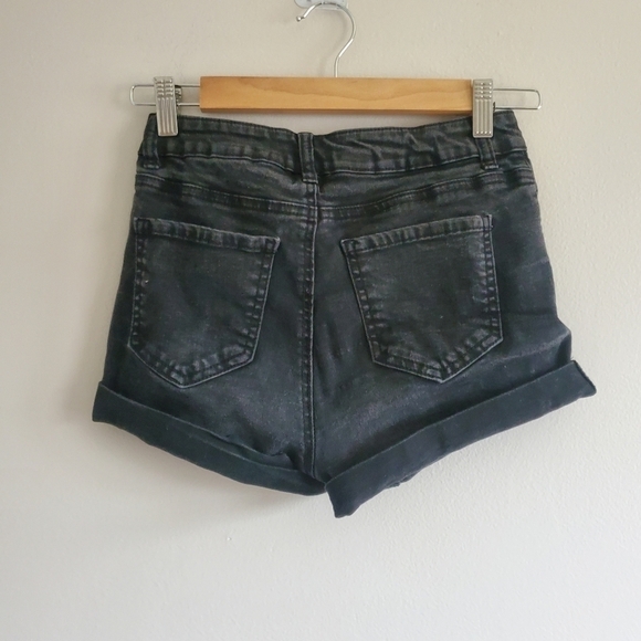 Black High Rise Shorts - Picture 3 of 3